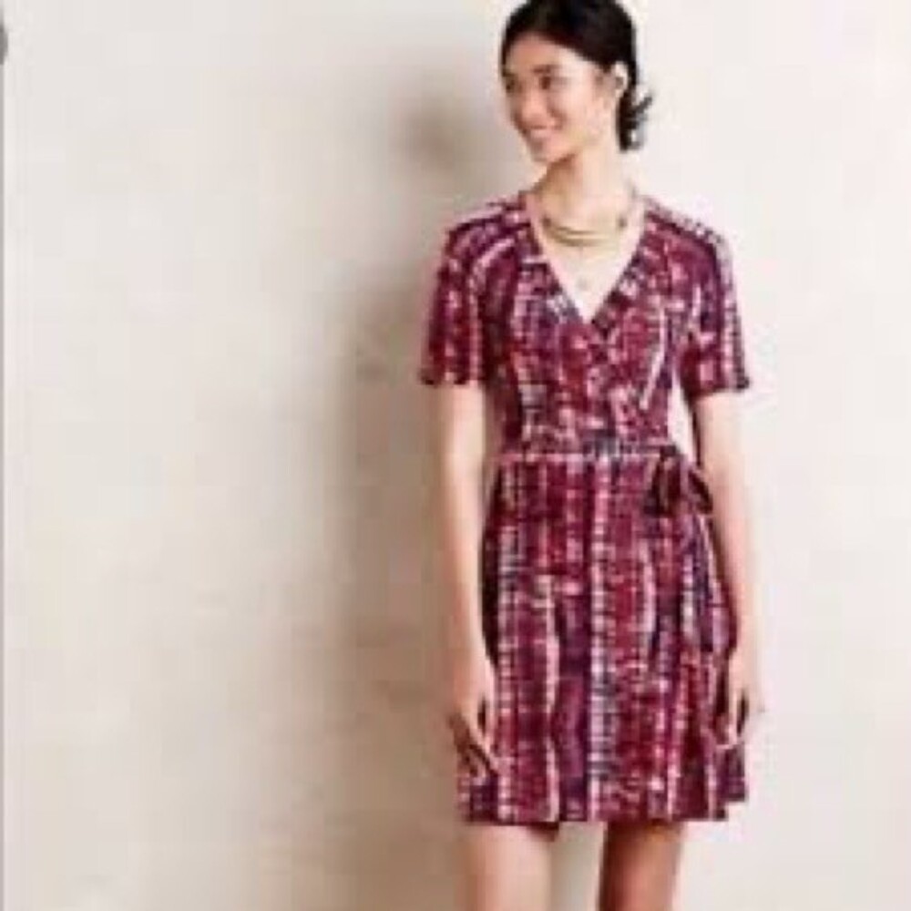 Tart by Anthropologie dress geometric wrap style NWT, size M